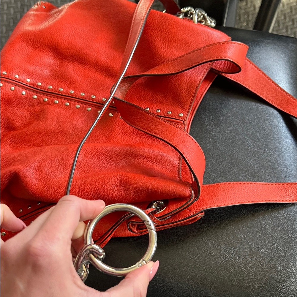 Michael Kors Orange Leather Shoulder Bag - Picture 10 of 15